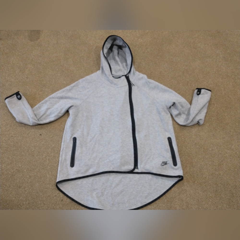 Nike Tech Cape Full Zip Hoodie Sweatshirt Women's Size XL Grey